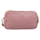 Miu Miu Shoulder Bag Leather Pink Gold Tone Auth 196211-2