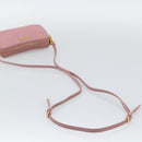 Miu Miu Shoulder Bag Leather Pink Gold Tone Auth 196211-7
