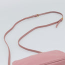 Miu Miu Shoulder Bag Leather Pink Gold Tone Auth 196211-8
