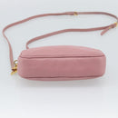 Miu Miu Shoulder Bag Leather Pink Gold Tone Auth 196211-5