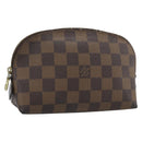 LOUIS VUITTON Damier Ebene Pochette Cosmetic PM Pouch N47516 LV Auth 196212-1