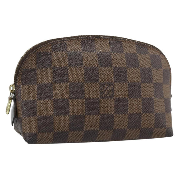 LOUIS VUITTON Damier Ebene Pochette Cosmetic PM Pouch N47516 LV Auth 196212