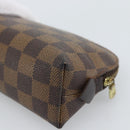 LOUIS VUITTON Damier Ebene Pochette Cosmetic PM Pouch N47516 LV Auth 196212-10