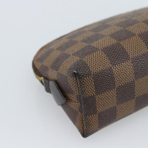LOUIS VUITTON Damier Ebene Pochette Cosmetic PM Pouch N47516 LV Auth 196212