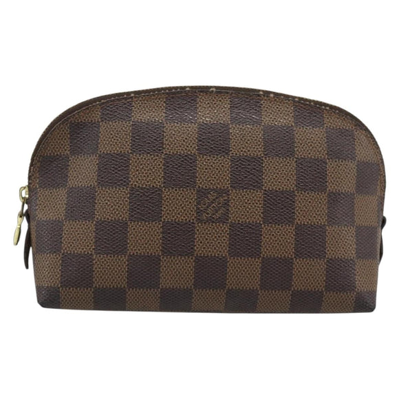 LOUIS VUITTON Damier Ebene Pochette Cosmetic PM Pouch N47516 LV Auth 196212