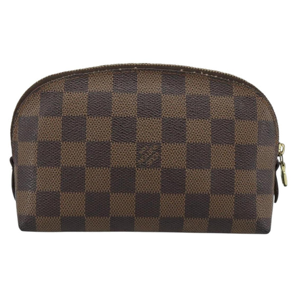 LOUIS VUITTON Damier Ebene Pochette Cosmetic PM Pouch N47516 LV Auth 196212