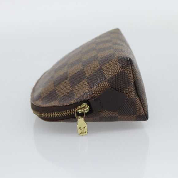LOUIS VUITTON Damier Ebene Pochette Cosmetic PM Pouch N47516 LV Auth 196212