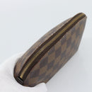 LOUIS VUITTON Damier Ebene Pochette Cosmetic PM Pouch N47516 LV Auth 196212-6