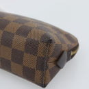 LOUIS VUITTON Damier Ebene Pochette Cosmetic PM Pouch N47516 LV Auth 196212-8