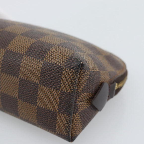 LOUIS VUITTON Damier Ebene Pochette Cosmetic PM Pouch N47516 LV Auth 196212