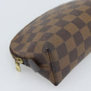 LOUIS VUITTON Damier Ebene Pochette Cosmetic PM Pouch N47516 LV Auth 196212-9