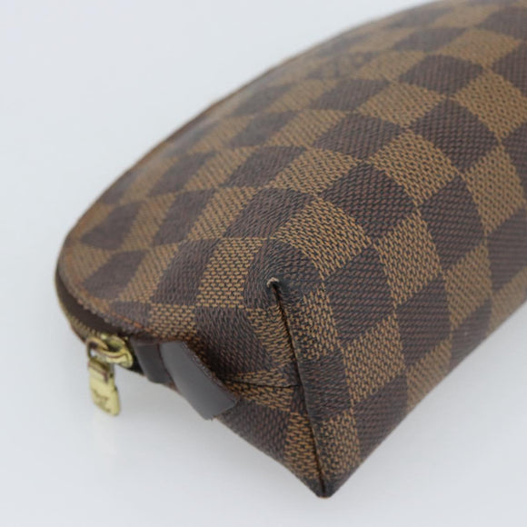 LOUIS VUITTON Damier Ebene Pochette Cosmetic PM Pouch N47516 LV Auth 196212