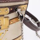 LOUIS VUITTON Trompe l'oeil Hand Bag Leather Navy Silver M52350 LV Auth 196213-10