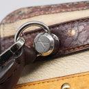 LOUIS VUITTON Trompe l'oeil Hand Bag Leather Navy Silver M52350 LV Auth 196213-33