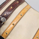 LOUIS VUITTON Trompe l'oeil Hand Bag Leather Navy Silver M52350 LV Auth 196213-28