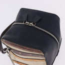 LOUIS VUITTON Trompe l'oeil Hand Bag Leather Navy Silver M52350 LV Auth 196213-6