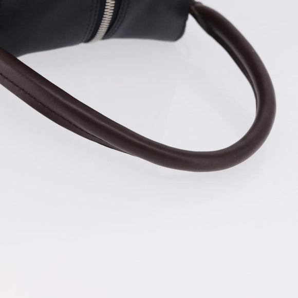 LOUIS VUITTON Trompe l'oeil Hand Bag Leather Navy Silver M52350 LV Auth 196213