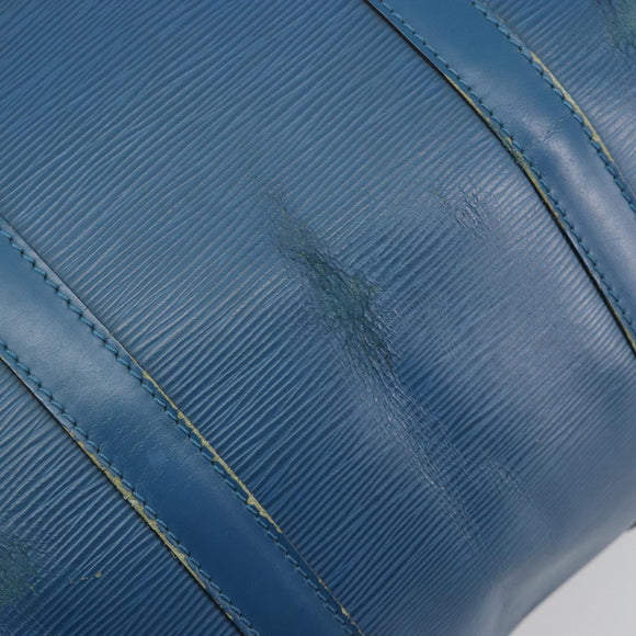 LOUIS VUITTON Epi Keepall 50 Boston Bag Blue M42965 LV Auth 196214