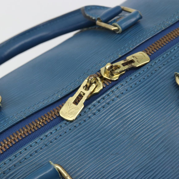 LOUIS VUITTON Epi Keepall 50 Boston Bag Blue M42965 LV Auth 196214