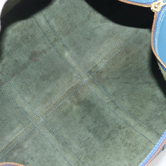 LOUIS VUITTON Epi Keepall 50 Boston Bag Blue M42965 LV Auth 196214