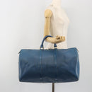 LOUIS VUITTON Epi Keepall 50 Boston Bag Blue M42965 LV Auth 196214-22