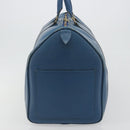 LOUIS VUITTON Epi Keepall 50 Boston Bag Blue M42965 LV Auth 196214-3