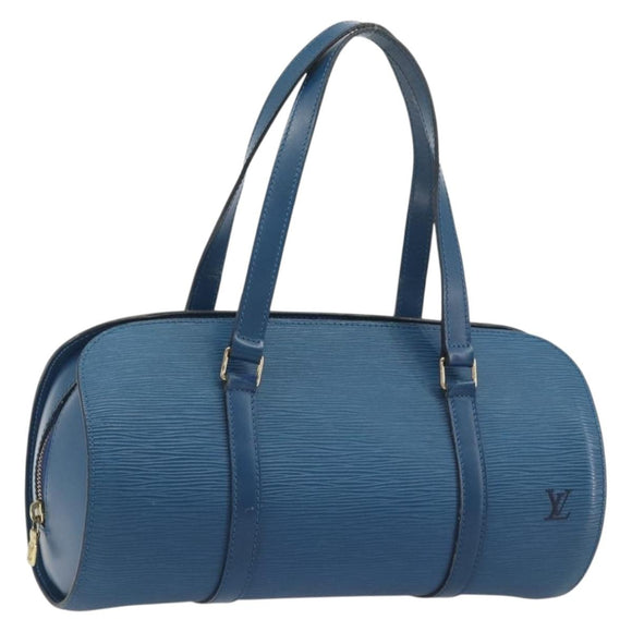 LOUIS VUITTON Epi Soufflot Hand Bag Blue M52225 LV Auth 196215