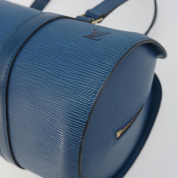 LOUIS VUITTON Epi Soufflot Hand Bag Blue M52225 LV Auth 196215