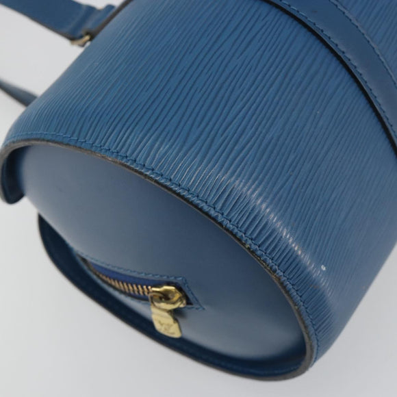 LOUIS VUITTON Epi Soufflot Hand Bag Blue M52225 LV Auth 196215