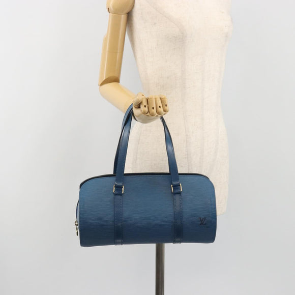 LOUIS VUITTON Epi Soufflot Hand Bag Blue M52225 LV Auth 196215