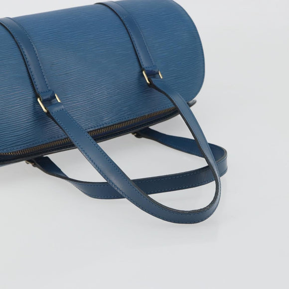 LOUIS VUITTON Epi Soufflot Hand Bag Blue M52225 LV Auth 196215