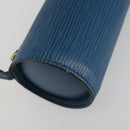LOUIS VUITTON Epi Soufflot Pouch Blue LV Auth 196216-14