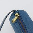 LOUIS VUITTON Epi Soufflot Pouch Blue LV Auth 196216-10