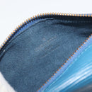 LOUIS VUITTON Epi Soufflot Pouch Blue LV Auth 196216-17