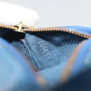 LOUIS VUITTON Epi Soufflot Pouch Blue LV Auth 196216-12