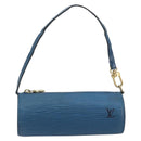 LOUIS VUITTON Epi Soufflot Pouch Blue LV Auth 196216-13