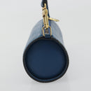 LOUIS VUITTON Epi Soufflot Pouch Blue LV Auth 196216-3