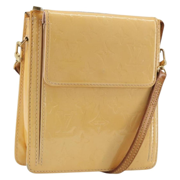 LOUIS VUITTON Monogram Vernis Motto Pouch Marshmallow Pink M91312 LV Auth 196217