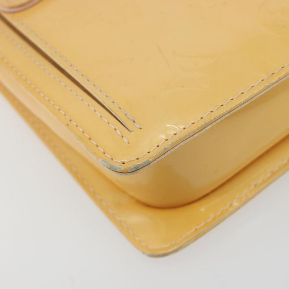 LOUIS VUITTON Monogram Vernis Motto Pouch Marshmallow Pink M91312 LV Auth 196217