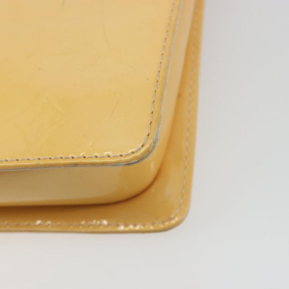 LOUIS VUITTON Monogram Vernis Motto Pouch Marshmallow Pink M91312 LV Auth 196217
