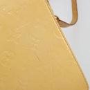 LOUIS VUITTON Monogram Vernis Motto Pouch Marshmallow Pink M91312 LV Auth 196217-9