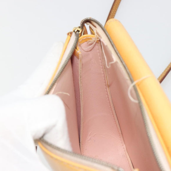 LOUIS VUITTON Monogram Vernis Motto Pouch Marshmallow Pink M91312 LV Auth 196217