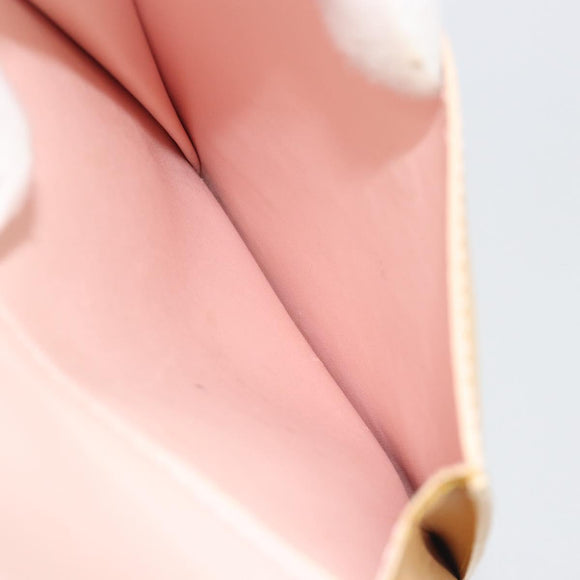 LOUIS VUITTON Monogram Vernis Motto Pouch Marshmallow Pink M91312 LV Auth 196217