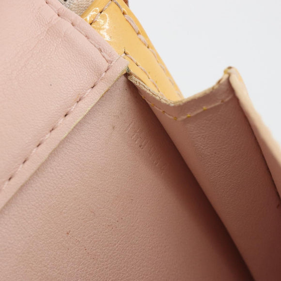 LOUIS VUITTON Monogram Vernis Motto Pouch Marshmallow Pink M91312 LV Auth 196217
