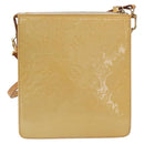 LOUIS VUITTON Monogram Vernis Motto Pouch Marshmallow Pink M91312 LV Auth 196217-2