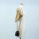 CHANEL Matelasse Chain Shoulder Pouch Lamb Skin Black Gold Tone CC Auth 196221M-21