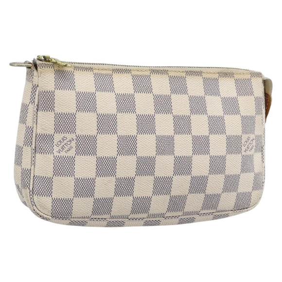 LOUIS VUITTON Damier Azur Pochette Accessoires Pouch N51986 LV Auth 196222