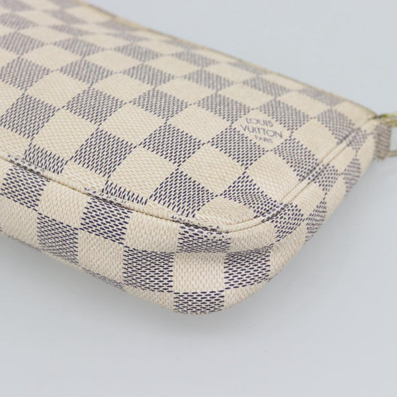 LOUIS VUITTON Damier Azur Pochette Accessoires Pouch N51986 LV Auth 196222