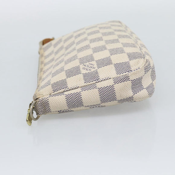 LOUIS VUITTON Damier Azur Pochette Accessoires Pouch N51986 LV Auth 196222