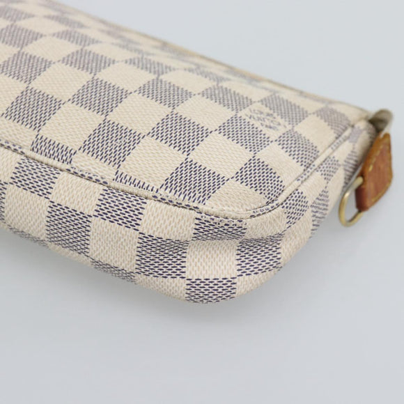LOUIS VUITTON Damier Azur Pochette Accessoires Pouch N51986 LV Auth 196222